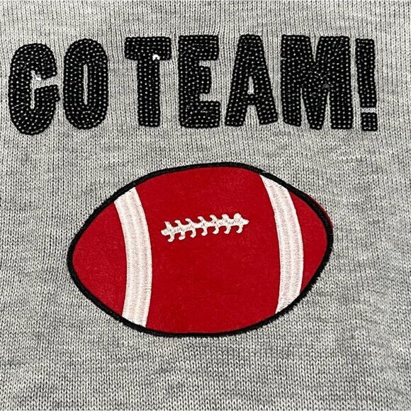 NEW Poof Go Team Knit Football Sweatshirt Women’s Small - Picture 3 of 4
